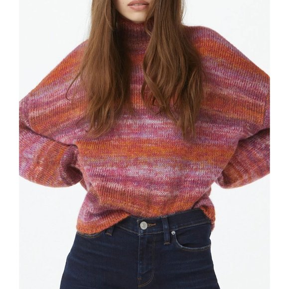 HUDSON JEANS Space Dye Mock Neck Sweater - NWT - Picture 1 of 6